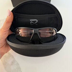 RIA Reflex Hybrid HD+ Lens Black Frames, Tennis Pickleball Glasses Goggles